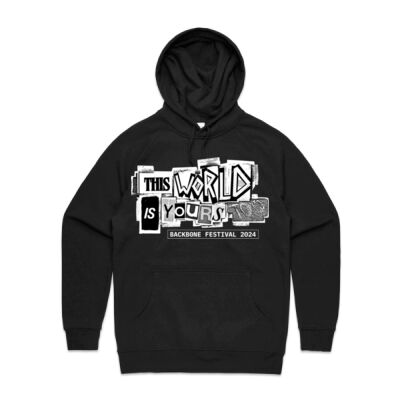 'This World is Yours Too' Hoodie (Black and White) Thumbnail