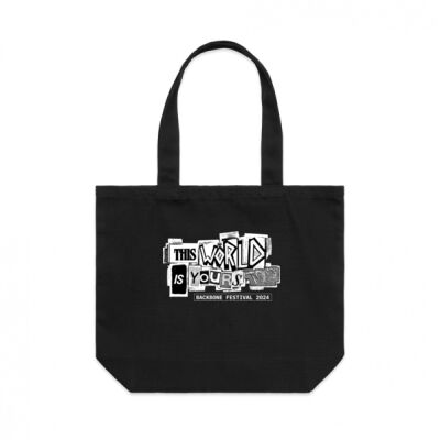 'This World is Yours Tote' (Black and White) Thumbnail